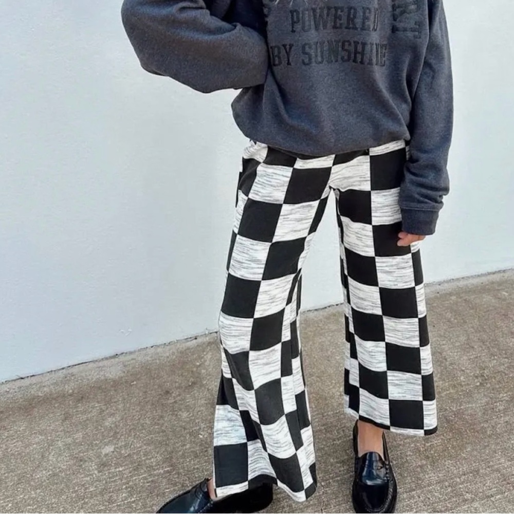 Black and White Checkered Pants